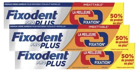 Fixodent Proplus Duo Action Haftcreme, 3 x 60 g