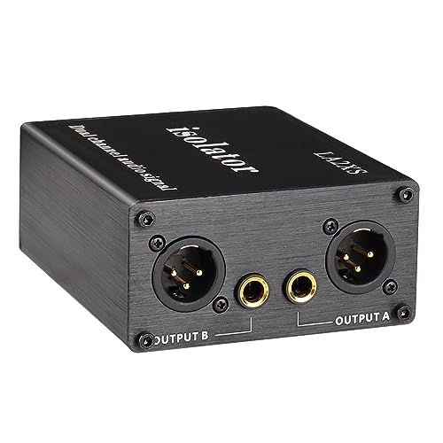 Saiketsu LA2XS Audio-Isolator-RauschunterdrüCkungsfilter Eliminiert Aktuelles Rauschen. Zweikanalige 6,5-XLR-Mixer-Audioisolatoren