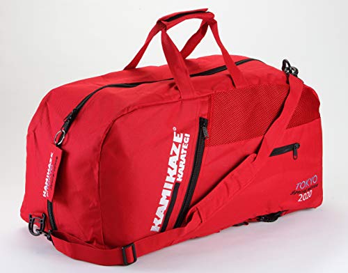 Kamikaze Neue Sporttasche und Rucksack Tokyo Special Edition, schwarz oder rot - Rot