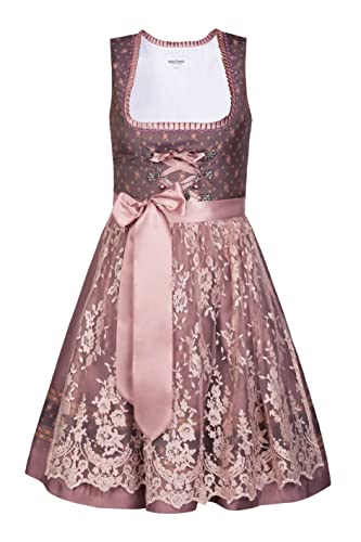 Edelnice Trachtenmode Exklusives Designer Mini Dirndl Madeleine inkl. Spitzen Dirndlschürze und Charivari Gr. 32-56 (as3, Numeric, Numeric_34, Regular, Regular)