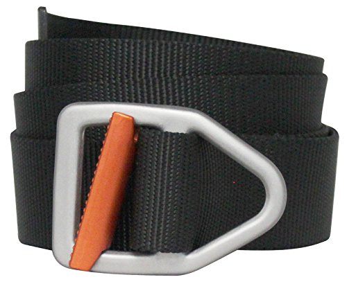 Bison Designs Zweifarbiger Gürtel, leicht, 38 mm, Schwarz/Orange, Größe XL, 116,8 cm