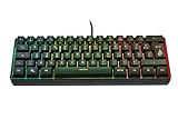 SureFire Kingpin X1 60% Gaming Tastatur French, Gaming Multimedia Keyboard klein & mobil, RGB-Tastatur mit Beleuchtung, 25 Anti-Ghosting-Tasten, französisches Layout AZERTY
