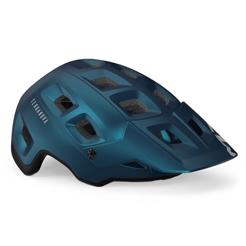 MET Sport Helm Terranova Helmet, Blau/Schwarz (Mehrfarbig), M