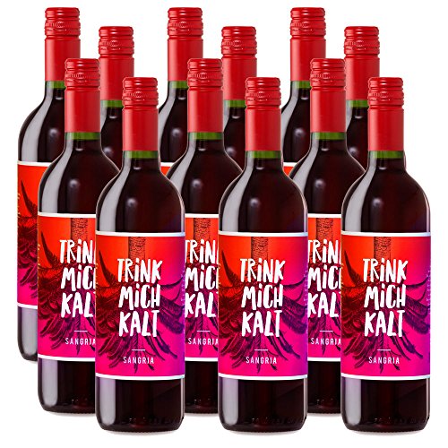 Sangria aus Spanien | TRINK MICH KALT - Exklusive Sonderedition | Das fruchtig-süße Kult-Getränk | Weinpaket Spar-Set mit 12 Flaschen