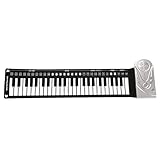 Tongdejing Roll-Up Klavier mit 49 Tasten, elektrische Tastatur, faltbar, tragbar, flexibel, für Anfänger und Kinder