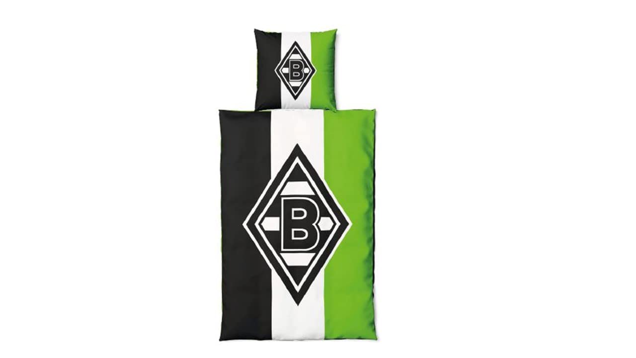 Borussia Mönchengladbach Wende-Bettwäsche Schrägstreifen | Offizieller Fanartikel