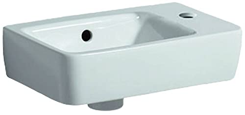 Geberit renova nr. 1 comprimo handwaschbecken 400 x 250 mm, mit hahnloch rechts weiß
