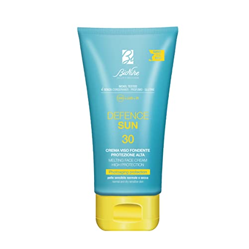 BioNike Defence Sun Gesichtscreme 30+, für normale und trockene Haut, antioxidativ, wasserfest und nicht klebend, dreifach lichtschützend, 50 ml