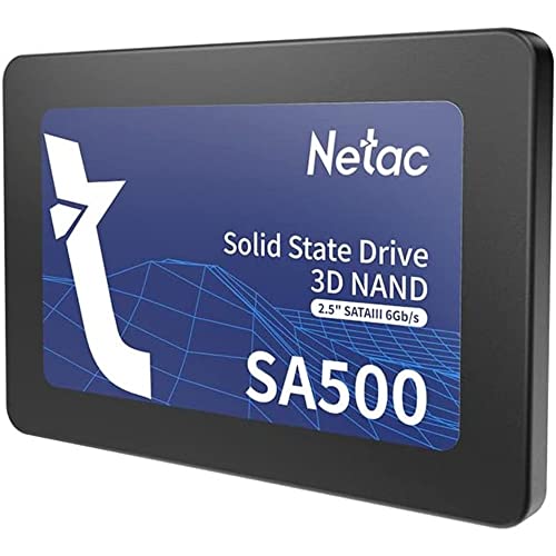 Netac 256GB SA500 SSD, 2,5 Zoll, SATA3, 3D TLC NAND, R/W 520/450 MB/s, 7mm
