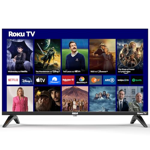 RCA Smart TV 32 Zoll Fernseher(Roku TV) HD Ready Dolby Audio Triple Tuner Apple TV+ Netflix Disney+ YouTube Prime Video USB HDMI WiFi(2024)