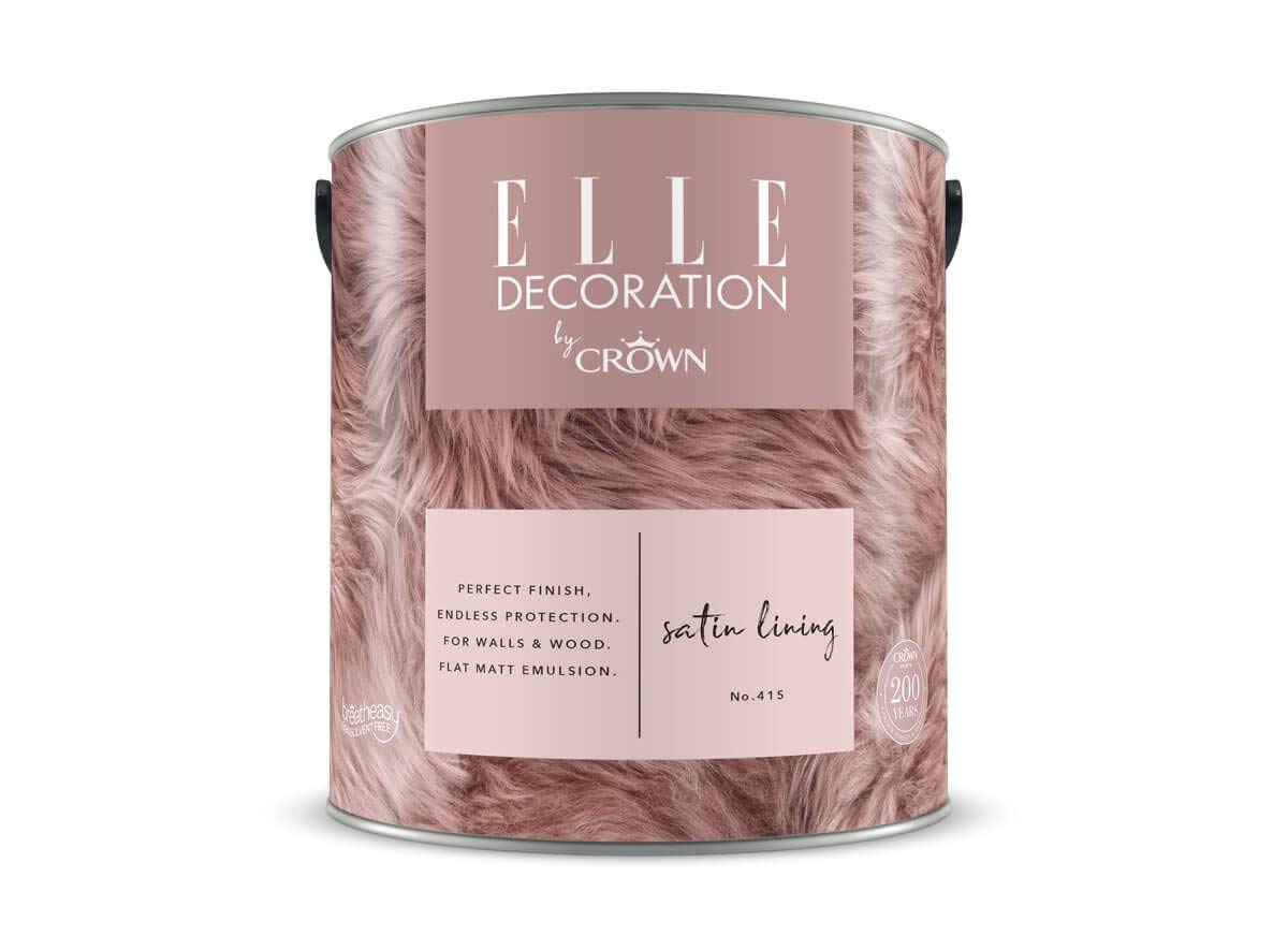 ELLE DECORATION Satin Lining No. 415, 2,5 L, extra-matte Premium Wandfarbe für Innen, für Wände und Holz, hohe Deckkraft, Innenfarbe,mittleres bis helles, sanft verzauberndes Rosé