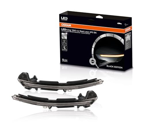 Osram LEDDMI 8V0 BK S LEDriving dynamischer LED Spiegelblinker für Seat Leon 5F-Black Edition, Set of 2
