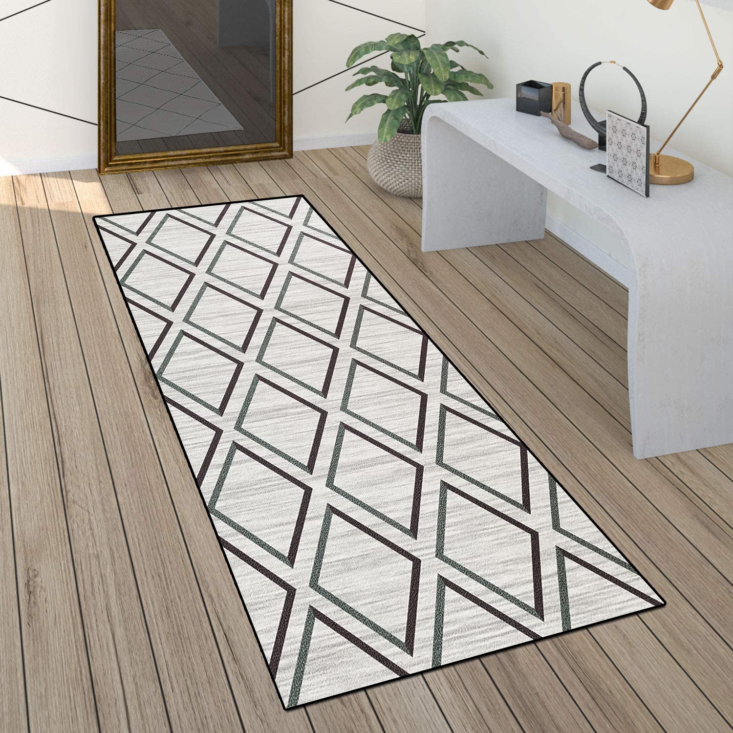 ACUY Rutschfester Teppich 70x100cm LäUfer Teppiche Flur Verwischt Meliert Design Geruchsneutral für Küche Schlafzimmer Wohnzimmer