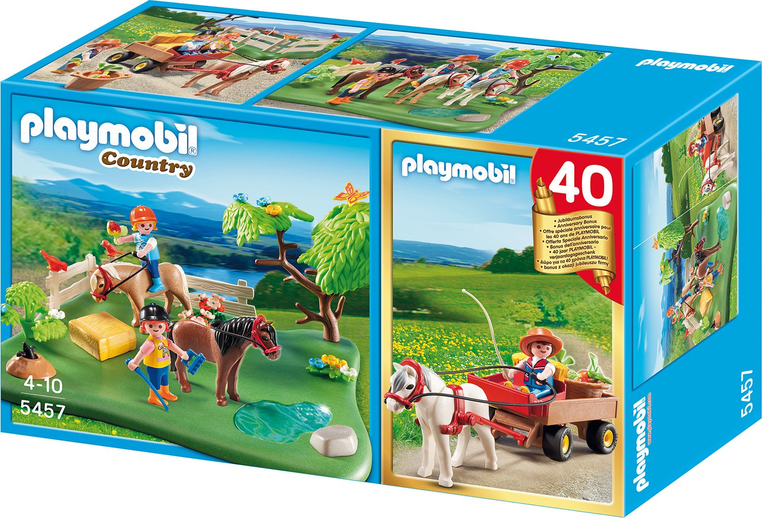 PLAYMOBIL 5457 JubiläumsKompakt Set Ponykoppel mit Ponywagen