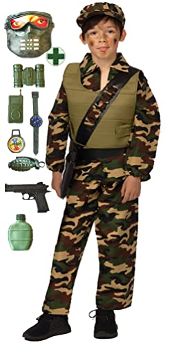 Karneval-Klamotten Soldaten Kostüm Kinder Soldat Mütze MIT Set