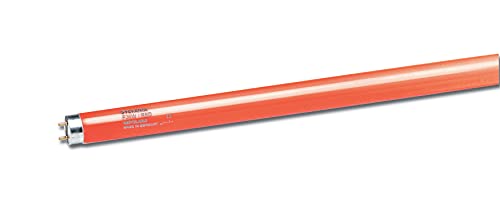 SYLVANIA T8 Rote Leuchtstoff-Lampe, G13 Sockel, 36 Watt/70 Lumen, 10000h Lebensdauer, Lineare Form, 26mm Durchmesser, 1200mm Länge, Weißer Kolben, dimmbar, 1er Pack