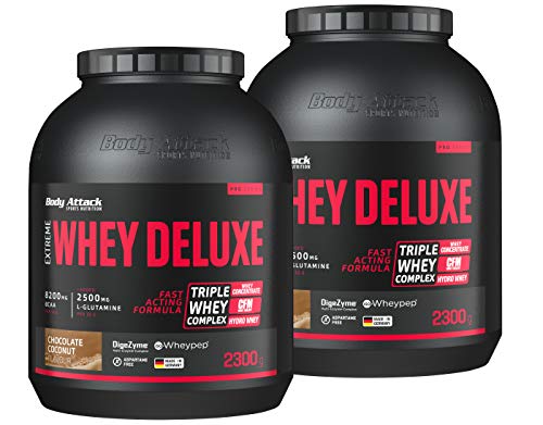Body Attack Protein Extreme Whey Deluxe 2 x 2,3 kg 2er Pack Schoko-Coconut