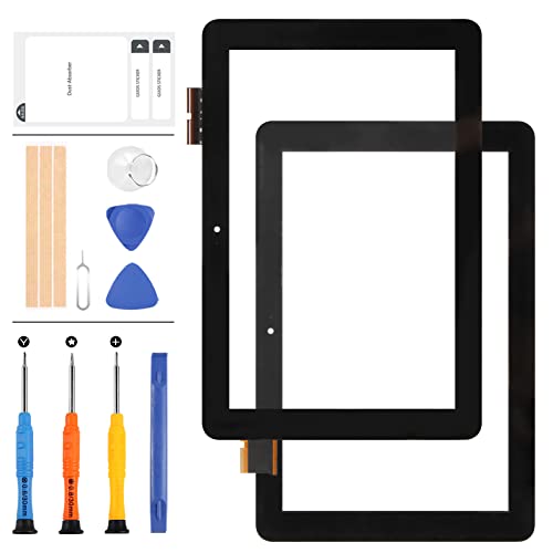 LADYSON Ersatzbildschirm für Asus Transformer Book T101HA T101H T101 HD Touchscreen Digitizer Sensor Vollglasscheibe Reparaturteile Kit (kein LCD-Display)