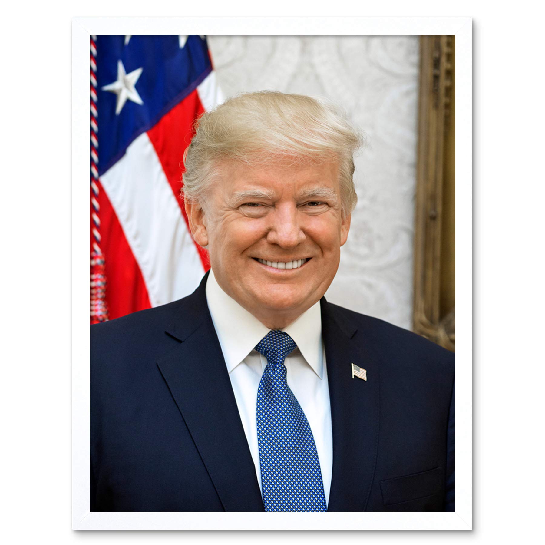 Craighead Portrait US President Donald Trump Photo Art Print Framed Poster Wall Decor 12x16 inch Porträt Präsident Fotografieren Wand Deko