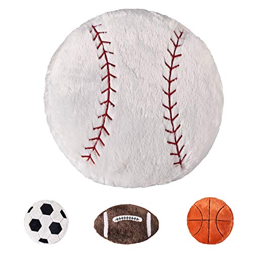 Eyand Baseball Kissen - Super Soft Ballkissen für Schlafzimmerdekoration, Baseball-Kissen Baseball-Liebhaber (17.7x17.7inch)
