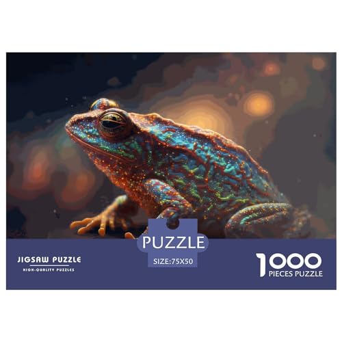 1000-teiliges Puzzle für Erwachsene, Tier-Frosch-Puzzle für Erwachsene und Kinder, 1000-teiliges Puzzle, Spielspielzeug für Erwachsene, Familienpuzzle, Geschenk, 1000 Stück (75 x 50 cm)