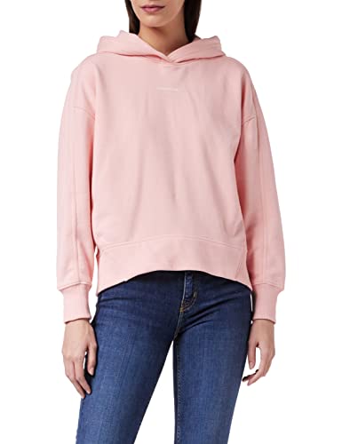 Calvin Klein Jeans Damen Micro Branding Hoodie Kapuzenpullover, Blossom, XS