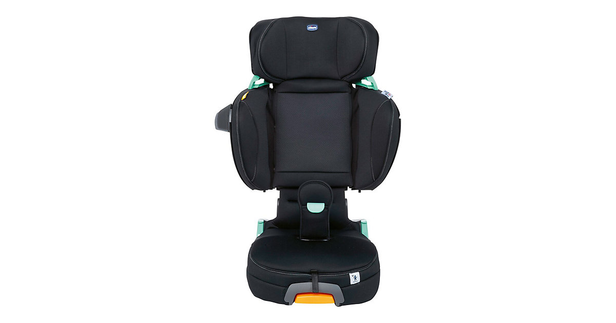 Kindersitz Fold&Go i-Size , 100-150 cm, faltbar, inkl. Seitenaufprallschutz und Bauchgurtführung schwarz 3