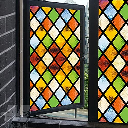 Fenster Milchglasfolie Anti-Uv Bunte Glasfensterfolie,80x100cm