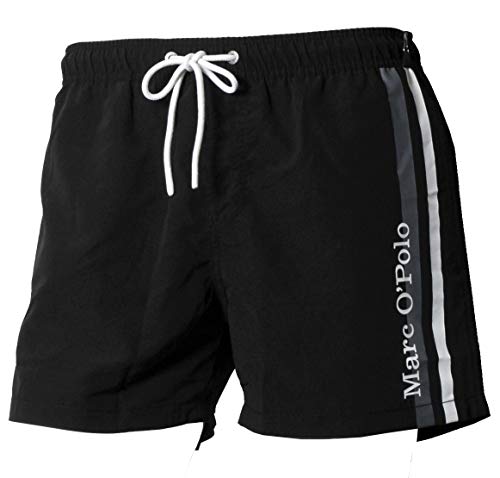Marc O'Polo Body & Beach Herren Beach M-Swim Shorts, Schwarz (Schwarz 000), Medium (Herstellergröße: M)