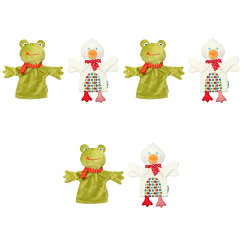 Handpuppe Kleinkindspielzeug Kleinkindspielzeug Stofftier Spielzeug for Babys Spielzeug Kinderspielzeug Säuglingsspielzeug Spielzeug for Kinder Babypuppe ( Color : Green White*3pcs , Size : 25*24Cm*3P