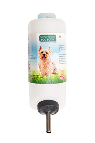 Lixit Wasserflaschen mit breiter Öffnung für große und kleine Hunde (900 ml kleine Hunde, weiß)