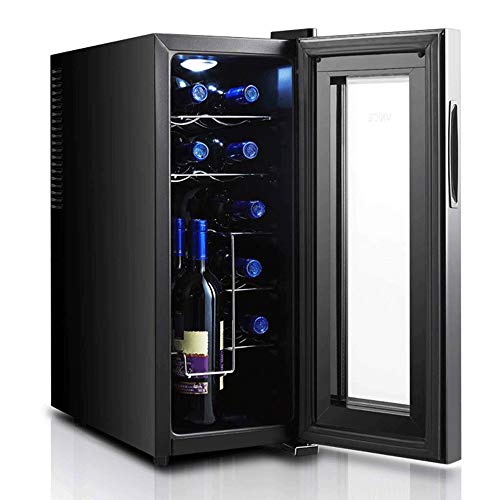 QHYXT Weinschrank ist klein und kompakt, mit Zwei Schichten gehärtetem Glas Das Hohle und Dicke Design verhindert UV-Strahlen