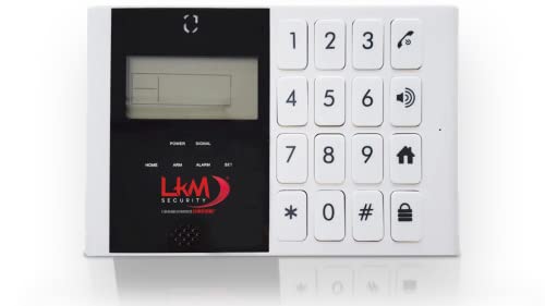 LKM Security M2C S4 Alarmanlage Komplettset ● 11-Teilig ● 2017 Version - GSM - Wireless - Anti Einbruch - Weiß