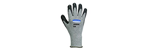 Kimberly Clark 98239 Jackson Safety G60 Schnittfeste Handschuhe Level 5, Handspezifisch, Grau/Schwarz (24-er pack)