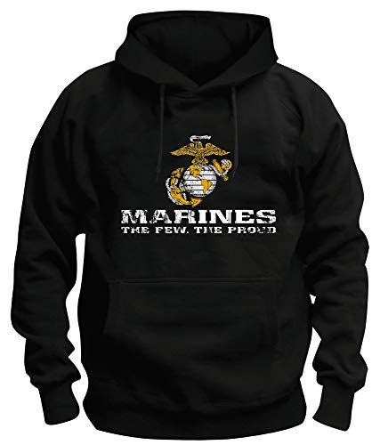 TSP US Marine Corps USMC Kapuzen-Sweatshirt Herren M Schwarz