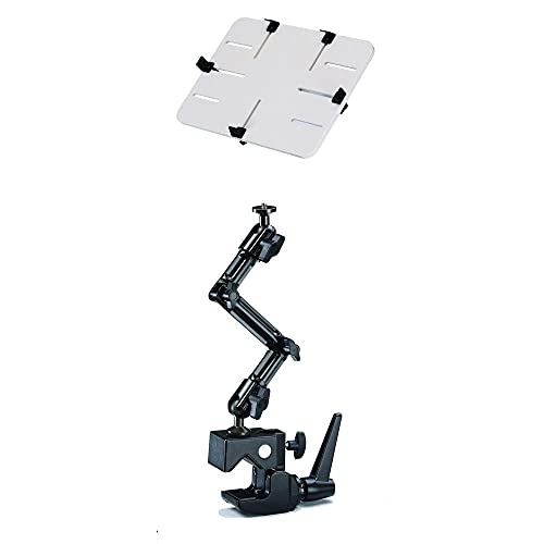 RENSI DO-JPw Halter mit Super-Klemme für 10-13 Zoll Tablet iPad Kindle Tolino Kamera für Traktor Werkstatt Lager Gabelstapler aus Aluminium