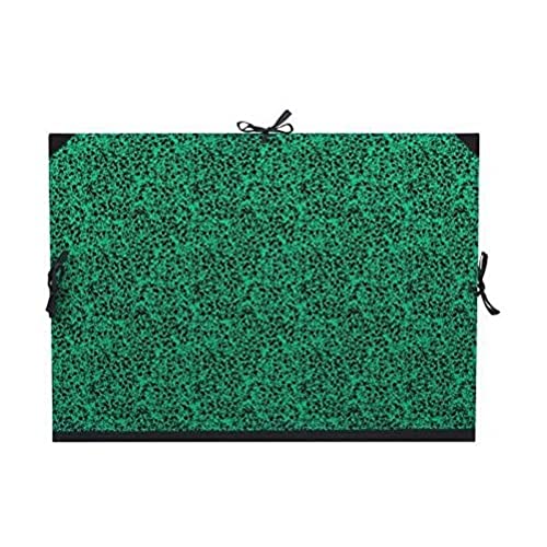 Lefranc & Bourgeois 510001 Zeichenmappe Annonay mit Gummibandverschluss und verstärkten Ecken für Dokumente, Zeichnungen in grün/schwarz - 92 x 65 cm