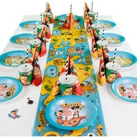 Basic Tisch- und Raumdekoset Piraten für 6 Kinder, 65-teilig
