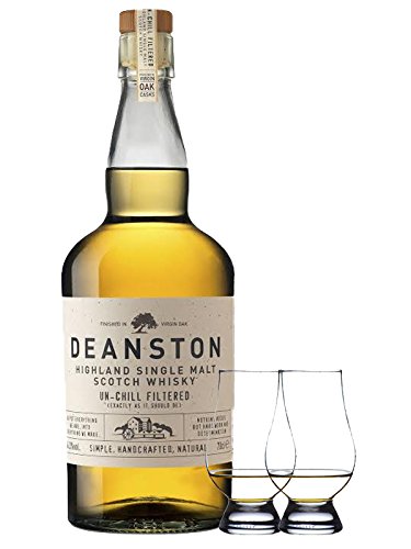 Deanston Virgian Oak Cask Single Malt Whisky 0,7 Liter + 2 Glencairn Gläser