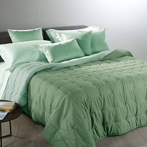 Caleffi 73919 Mikrofaser Mia Wärmedecke für Einzelbett, Jade