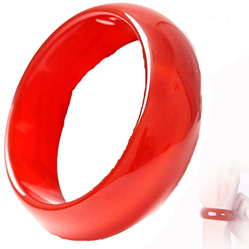 Rot Achat Armband Jade Armreif Armreifen Breit Natürliche Rote Jade-Armband-armbänder Für Frauen Große Dicke Rote Jade Natürliche Karneol Achat,58mm