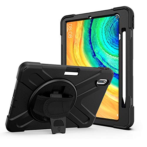 YGoal Hülle für Huawei Matepad Pro - [Handschlaufe] [Schultergurt] Robuste Schutzhülle mit Fallschutz Case Cover für Huawei Matepad Pro 10.8 Zoll, Schwarz