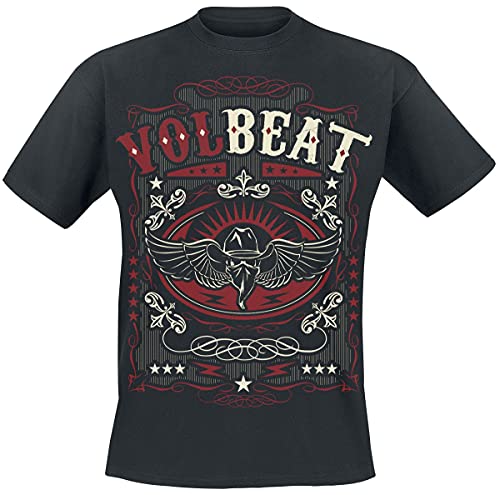 Volbeat Western Wings Black Männer T-Shirt schwarz L 100% Baumwolle Band-Merch, Bands, Nachhaltigkeit