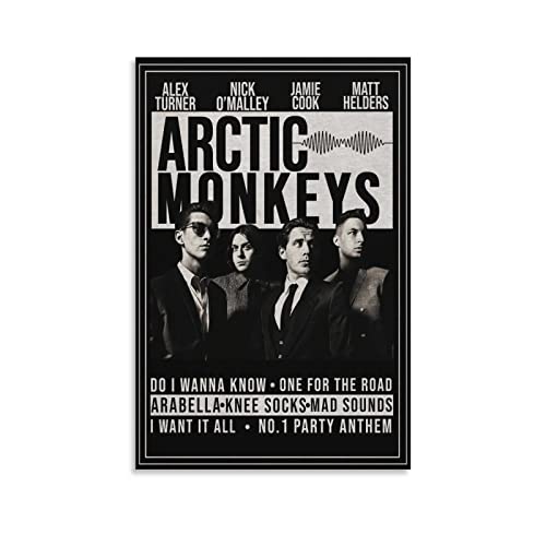 xiaOma Arctic Monkeys Vintage-Poster, Leinwandkunst, Gemälde, Dekoration, Wandposter, Schlafzimmer, Fitnessstudio, dekoratives Geschenk, 30 x 45 cm