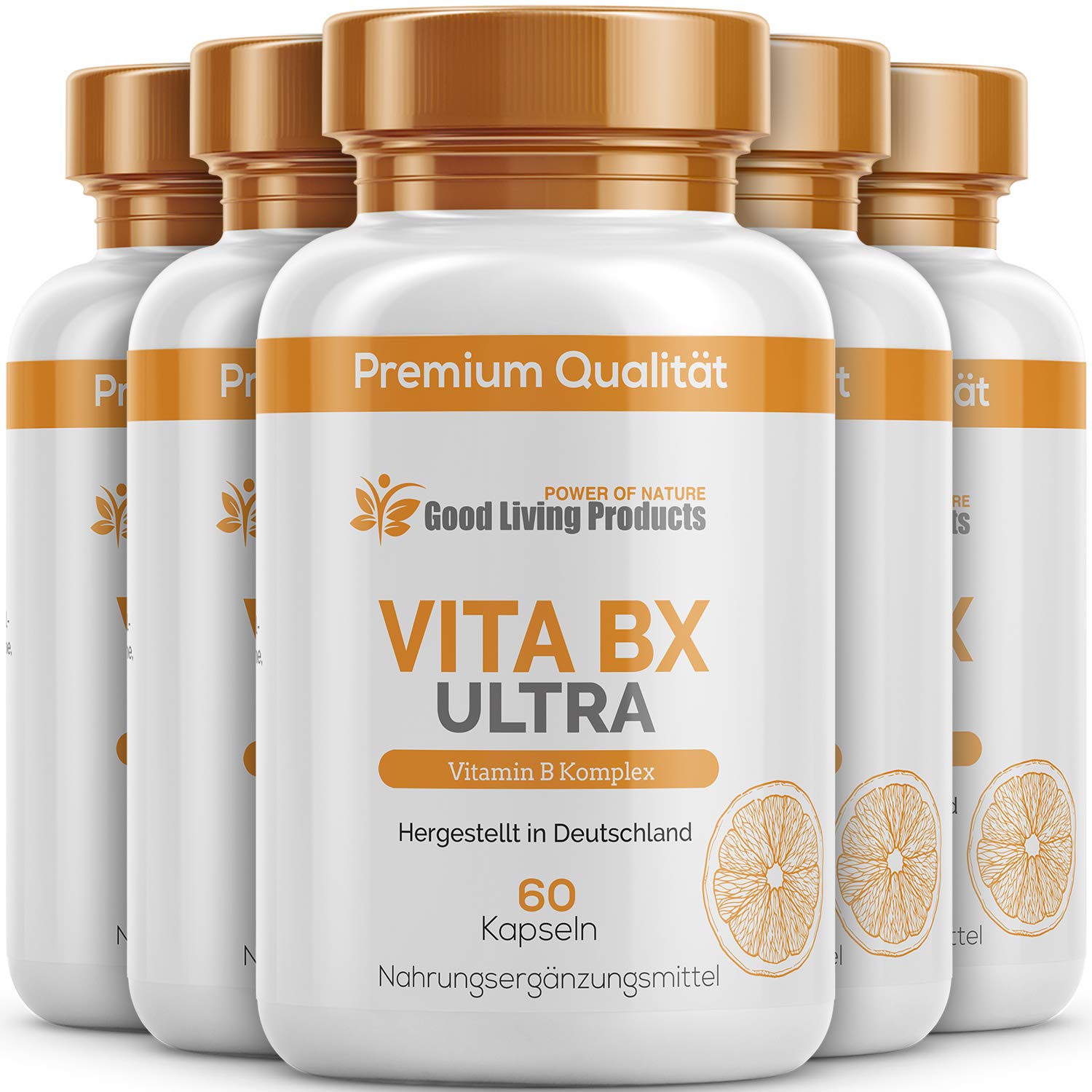 Vita BX Ultra – Vitamin B Komplex – 8 verschiedene B Vitamine (5 Dosen je 60 Kapseln)