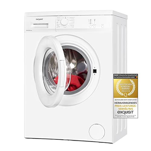 Exquisit Waschmaschine WA6010-060D weiss | Kurz 15' | Startzeitvorwahl | Display