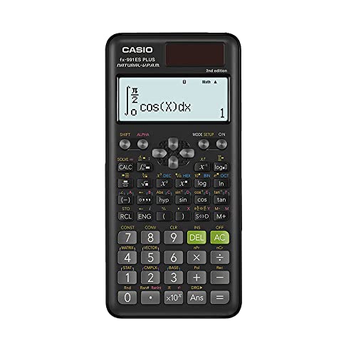 Casio fx-991ES Plus 2 Wissenschaftlicher Taschenrechner mit 417 Funktionen und Display, Natur