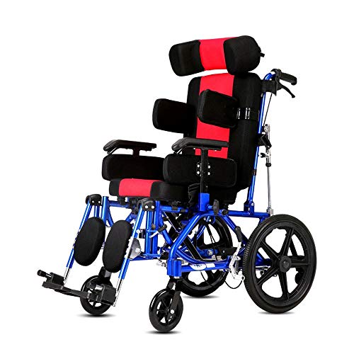 VejiA Rollstuhl, Leichter, multifunktionaler Rollstuhl aus Aluminiumlegierung für Kinder, ergonomisch, fortschrittlich, bequem, Ar