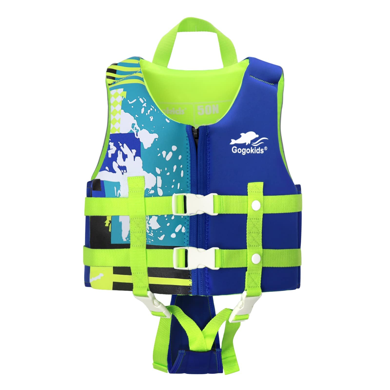 Gogokids Kinder Schwimmweste Folat Jacket, Kleinkind Schwimmtraining Bouyancy Badeanzug Assist Badebekleidung für 13-16 kg 1-3 Jahre Baby Kids