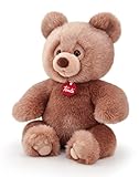 trudi 25626 Klassik Plüschtier Teddy Bär Brando ca. 27 cm, Größe M, hochwertiges Stofftier mit weichen Materialien, Plüschfigur mit realistischen Details, waschbar, Kuscheltier für Kinder, Braun